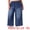 Black Blue, variant on Women's Plus Chambray Baggy Fit Jeans Denim Pants with Pockets 3X Light Blue