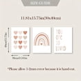 thumbnail image 4 of 3pcs set of unframed pink heart wall art, You Are So Loved canvas painting, cartoon rainbow poster, nursery quote art print, modern bohemian wall picture, suitable for Youngsters's room, Youngsters', 4 of 4