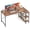 Brown, variant on L Shaped Desk 47 Inch Computer Desk Gaming Furniture Corner Desks Home Office PC Table with Reversible Storage Shelves for Writing Working Study Bedroom Dorm