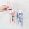 thumbnail image 2 of Cateissary Soporte para cepillos de para el hogar, Universal, sencillo, para baño, montado en la pared, estante para de , accesorio, soportes Juegos de accesorios de baño Verde, 2 of 6