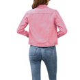 thumbnail image 3 of Women's Denim Jackets Fashion Casual Long Sleeve Solid Color Coat Button Down with Pocket Slim Fit Jean Cardigan Autumn Winter, 3 of 4