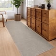 thumbnail image 6 of Garvee 2'x6' Modern Solid Color Runner Rug Minimalist Woven Textured Carpet, Washable Rug Non Slip Low Pile Indoor Mats for Hallway Bedroom Kitchen, Beige, 6 of 6