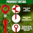 thumbnail image 3 of 6 Pcs 18 Inch Ground Anchor Spiral Blade Heavy Duty Earth Anchors Swing Set Metal Shed Kit for Garden Securing Trees Tents Trampoline Canopies Shelters (Red), 3 of 12