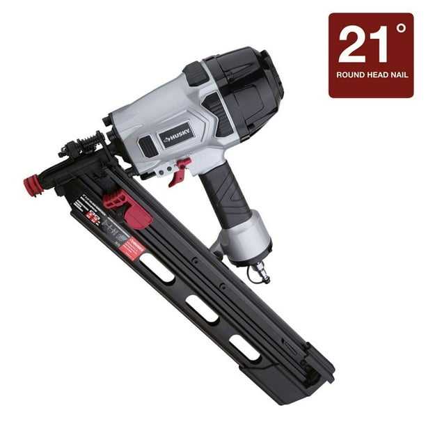 Husky Pneumatic 31/2 in. 21 Degree FullHead Strip Framing Nailer Nail