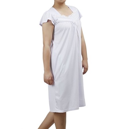 1x ezi nightgown lingerie sleeve cotton short