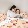 thumbnail image 4 of Homewish Cute Dachshund Dog Full Size Comforter Sets,Bowtie Cherry Bedding Comforter Set,Beige,Polkadot Reversible,3 Pieces,1 Comforter and 2 Pillowcases, 4 of 7