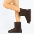 thumbnail image 3 of DREAM PAIRS Womens Faux fur Mid Calf Sheepskin Insole Winter Ankle Snow Boots US BROWN Size 9, 3 of 4