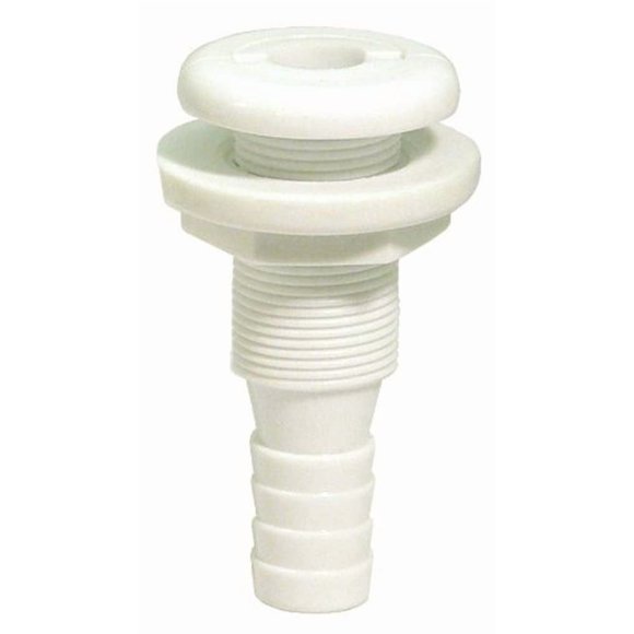 Invincible Marine BR57224 Thru-Hull Fitting 1-1/8" Plastic White