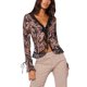 thumbnail image 1 of SAYOO , blusa transparente con botones para mujer, camisas sexys con cuello, Top corto de manga acampanada de malla, ropa de calle Vintage Y2k SAYOO  Moda, 1 of 6