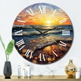 thumbnail image 3 of Designart "Beach Golden Sands Painting I" Nautical & Beach Oversized Wall Clock, 3 of 5