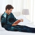 thumbnail image 5 of Bingfone Men's Pajama Set 2 Piece Loungewear PJs, Long Sleeve with Pajama Pants-Undersea Shark, 5 of 7