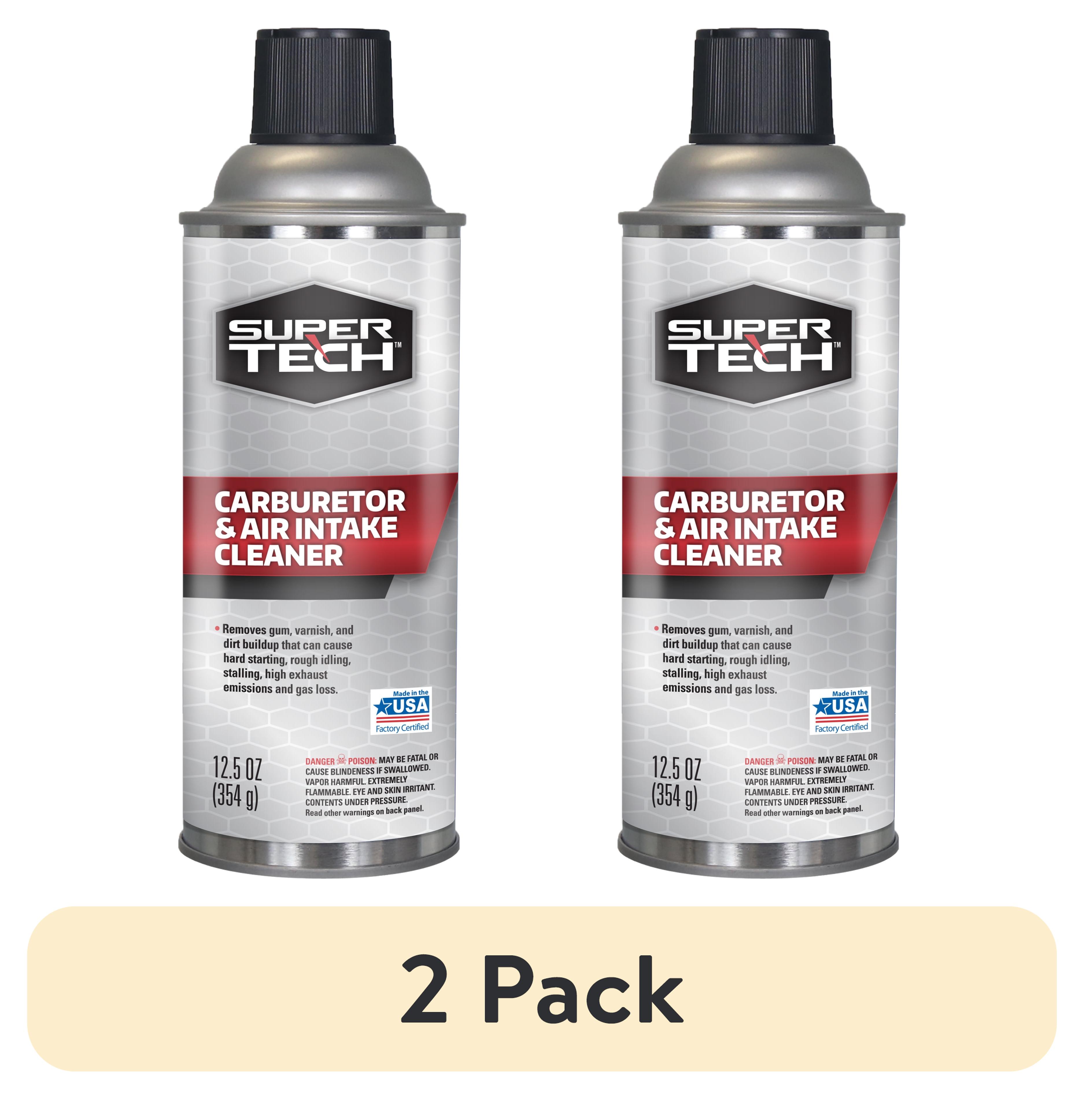 (2 pack) Super Tech Carburetor and Air Intake Cleaner, 12.5 oz