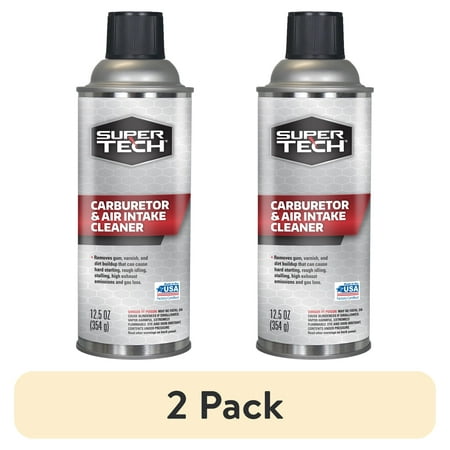 (2 pack) Super Tech Carburetor and Air Intake Cleaner, 12.5 oz