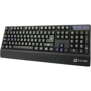 A4tech GKL-58 G-Cube Illuminate Light Gaming Computer Keyboard, Blue & White