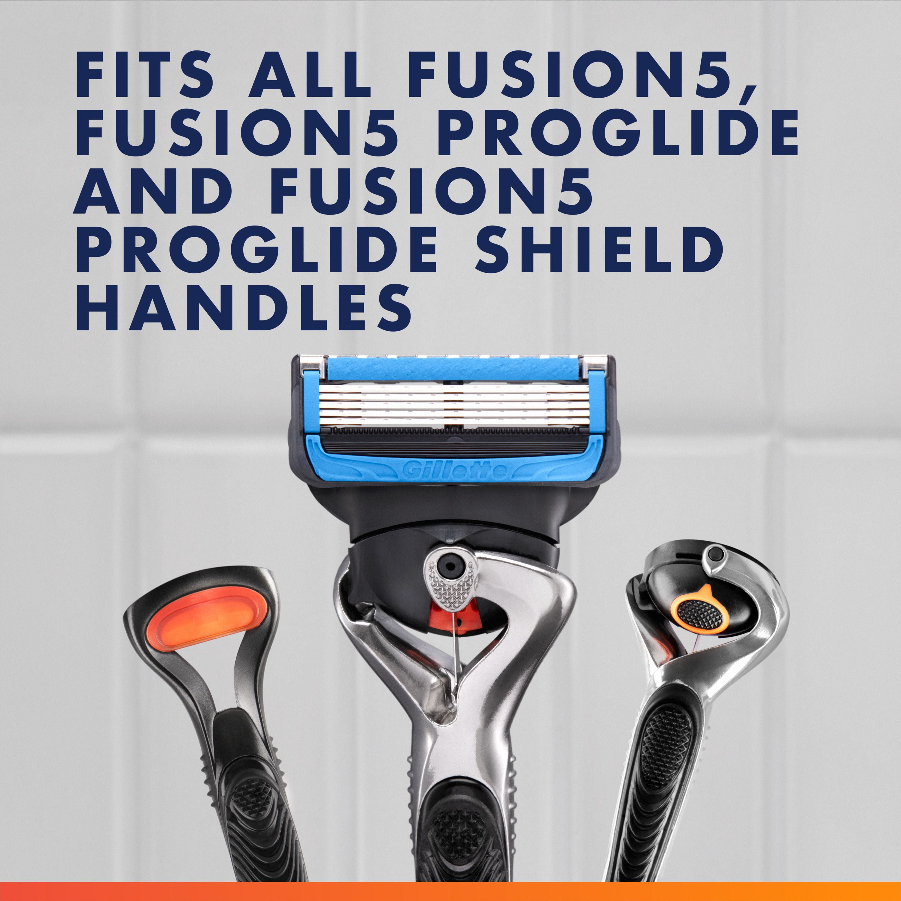 Cartouches de rechange de rasoir Gillette Fusion5 ProGlide Fraîcheur de rasoir pour manche de rasoir Flex-pivot, 5 lames de rasoir, 2x plus de lubrification rafraîchissante