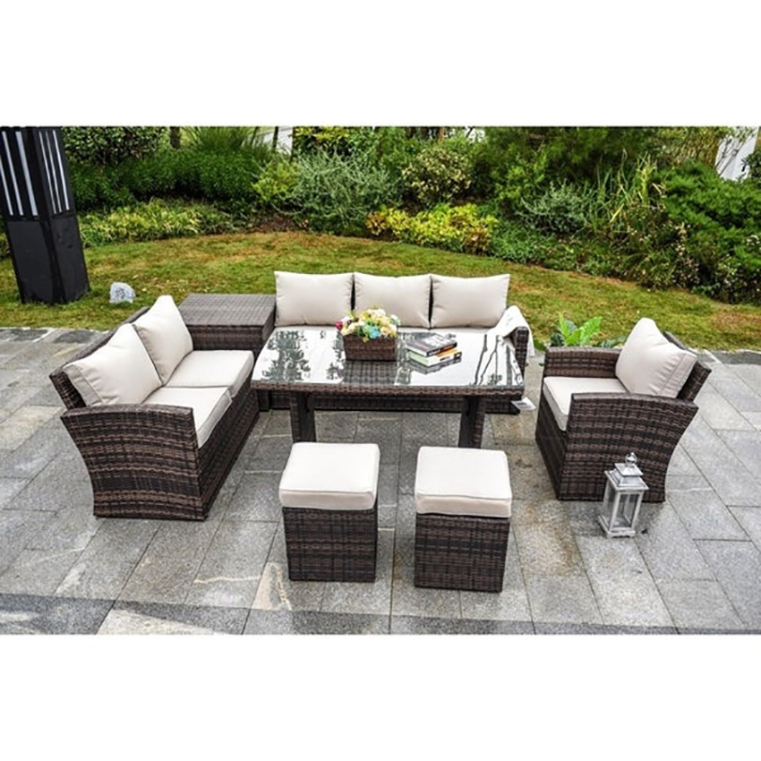 Direct Wicker Outland 7 Piece Rattan Sofa Set With Cushions Walmart Com Walmart Com