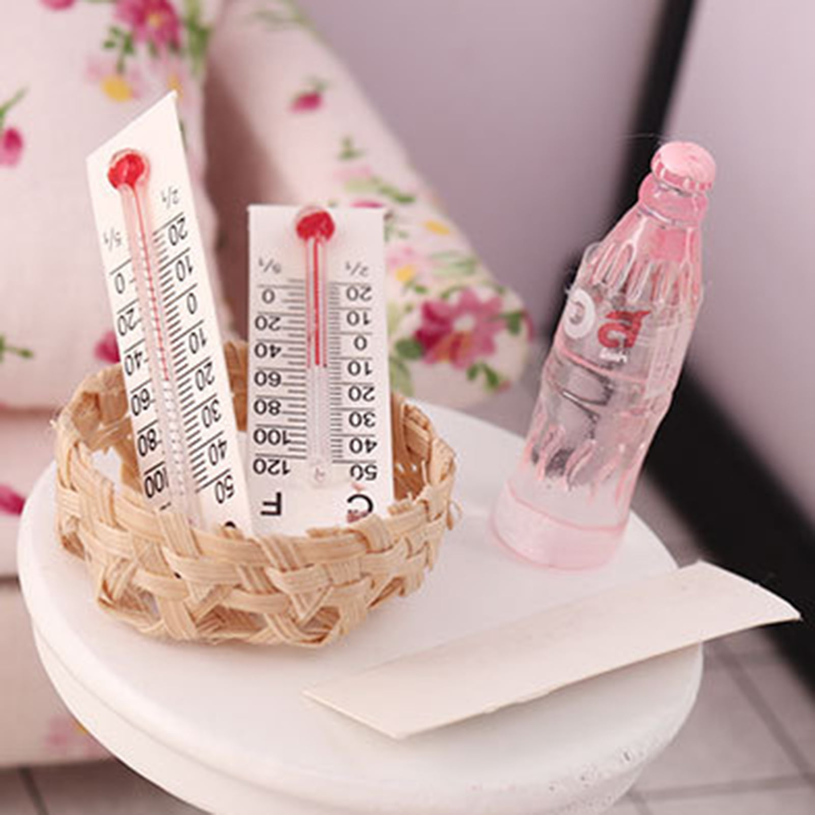 Miniature Outdoor Thermometer Dollhouse Home Decor Miniatures 1160