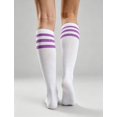 thumbnail image 4 of DOVACKA 1/3-Pack Retro Striped Knee High Tube Socks, Long Socks for Men Women, 4 of 6