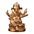 thumbnail image 2 of Lord Ganesha Estatua Ornamentada de Resina Figura Meditativa Esculpida a Mano Escultura Budista Portátil Artículo de Colección Vintage Adecuada para R Oro 47 x 42 x 6 cm, 2 of 8