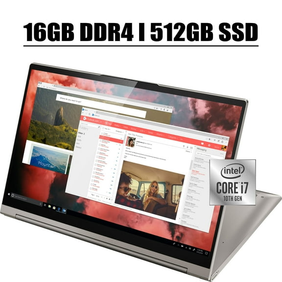 Lenovo Yoga C940 Flagship 2 in 1 Convertible Laptop 14" 4K UHD IPS Touchscreen Intel Quad-Core i7-1065G7 16GB DDR4 512GB SSD Webcam Pen Backlit Fingerprint Thunderbolt Alexa WIFI Win 10