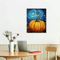 ALEPADNF The Starry Pumpkin Night Canvas Art Print ，Halloween Art