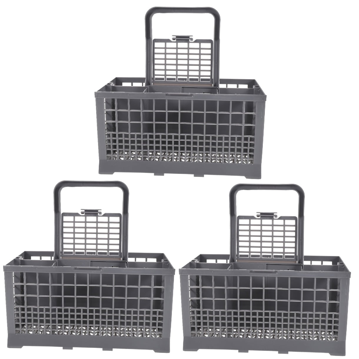 HOMEMAXS 3-Piece Dishwasher Utensil Basket Set, Small Silverware Holder Rack for Kitchen Dishwasher Organization