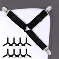 thumbnail image 1 of 8 piezas de correas ajustables para sábanas, correas elásticas triangulares para sábanas, color negro Rojo Verde  Cocina, Decoración y Otros, 1 of 4