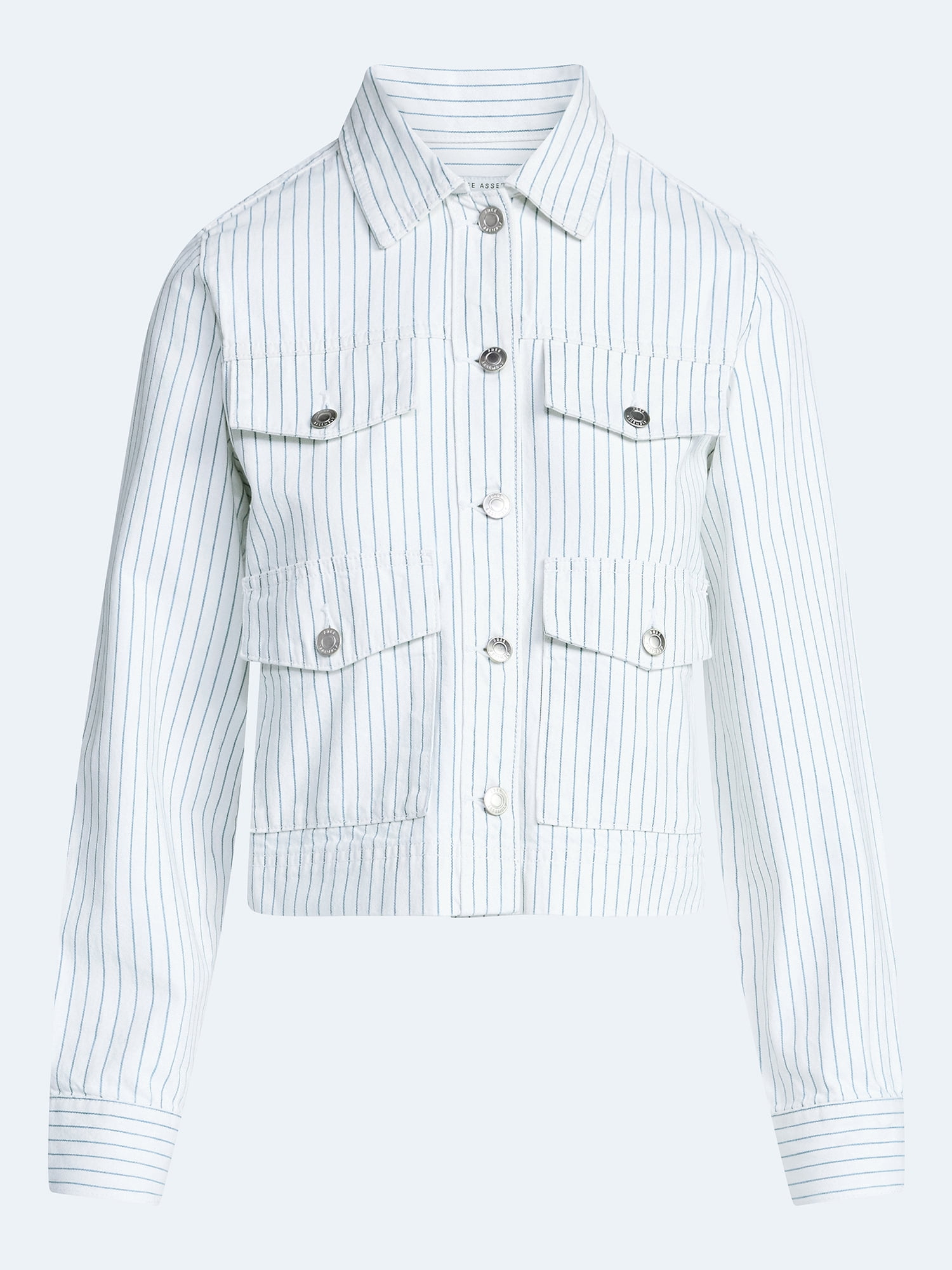 Free Assembly Women's Striped Denim Jacket, Sizes XS-XXL