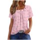 thumbnail image 1 of Fiudx Ofertas Flash Del Día Solo En Línea Camiseta Plisada de Manga Corta con Cuello Estampado para Mujer, 1 of 3