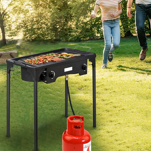 Outdoor Camp Stove High Pressure Propane Gas Cooker Portable Cast Iron