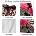 thumbnail image 4 of luoweisi Men's Beach Shorts Quick Dry Swim Trunks with Mesh Lining Rose and Leopard 2XL, 4 of 5