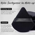 thumbnail image 2 of Triangle Makeup Powder Puff for Loose Powder and Liquid Cosmetics, Soft Plush Powder Sponge, Makeup Powder Puff, Makeup Tool (Pack of 6 Black), 2 of 5