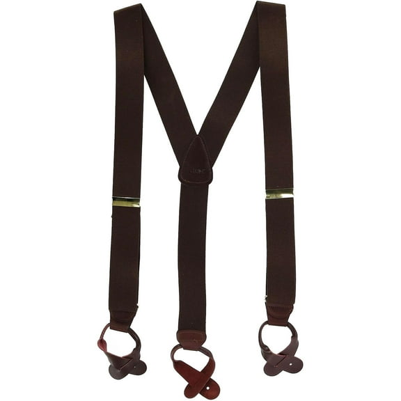 CTM Elastic Button End Suspenders (Men)