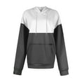 thumbnail image 4 of Fanxing Oversized Sweatshirts for Teen Girl Trendy Colorblock Fleece Hoodies Juniors Drop Shoulder Long Sleeve Pullover Hoody Tops Black,L, 4 of 6