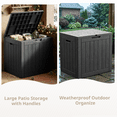thumbnail image 2 of fazzn 31 Gallon Resin Deck Box Waterproof Outdoor Storage Box for Patio Furniture Pool Accessories Indoor Storage for Cushion Garden Tools (Black), 2 of 5