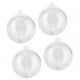 thumbnail image 5 of Adornos de bolas de plástico, 10 pares de bolas de adorno transparentes rellenables, bola de adorno de Navidad, durabilidad probada en el tiempo, 5 of 9