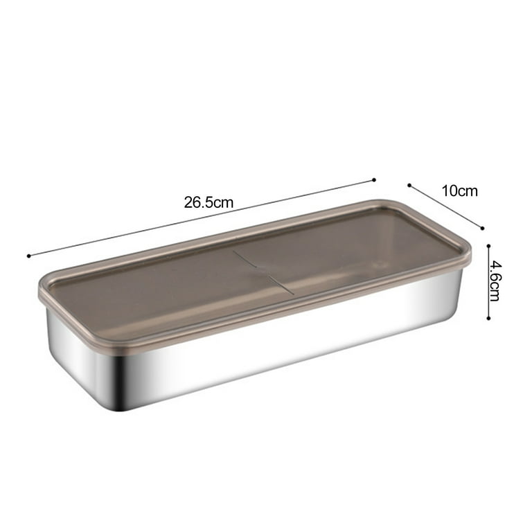 Refrigerator Stainless Steel Cheese Container Elevated Base
