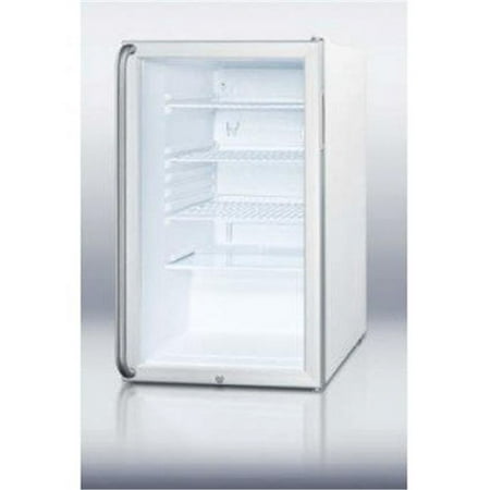 Accucold SCR450LBITBADA 20 in. Wide Built-in ADA Height Glass Door All Refrigerator with Lock