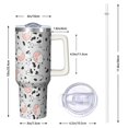 thumbnail image 3 of 1pc ox 40oz Tumbler with Straw & Handle - Insulated Stainless Steel Cup | Holiday Gift for Man Women (Christmas, Valentine's, Birthday), 3 of 5