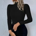 thumbnail image 2 of FAIWAD Sweaters for Women Trendy Long Sleeve Turtleneck Slim Fitted Stretchy Pullover Casual Lightweight Basic Knitwear, 2 of 9
