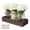 White, variant on Mason Jar Lights Centerpiece Table Decorations for Dining Room Farmhouse Coffee Table Decor, Wood Tray with 3 Jars Flowers for Spring Living Room, Office, Hotel，Home Decor