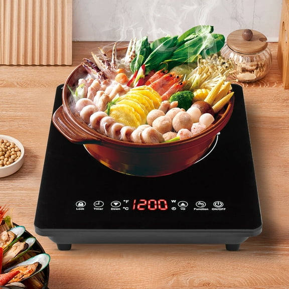 Waterproof Induction Cooktop Countertop Single Burner 1800W Electric Induction