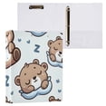 thumbnail image 3 of Sleeping Bears 3 Ring Binders 1.5 inch Hardcover File Folders with Interior Pockets A4 Size Organizer for School Office Hospital, 3 of 8