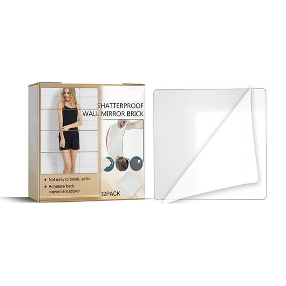 Patchwork Acrylic Mirror Self Adhesive Wall Mounted Workout for Home Gym