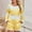 Yellow, variant on Up To 50% Off Women Pajama Sets Pjs Wash-Mark (Loanword) Women Pajama Sets Black,Xxxxxl