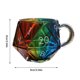 thumbnail image 3 of Taza con dados D20 arcoíris para juegos de estilo con cubilete de cuero y 5 dados para Liar's Dice y póquer 1 unidad, 3 of 5