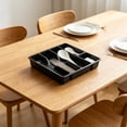 thumbnail image 4 of Lenkho Plastic Kitchen Drawer Silverware Organizer, Adjustable Utensil Divider Tray, Cutlery Storage Holder for Spoons, Forks, Knives, Chopsticks, 4 of 6