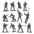 thumbnail image 3 of BMC CTS WW2 German Assault & Medics Plastic Army Men - 24pc Gray Soldier Figures, 3 of 6