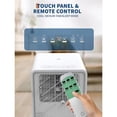 thumbnail image 3 of Lumiparty 10000 BTU Portable Air Conditioner, 3-In-1 Floor AC Unit W/ Cooling, Dehumidifier & Fan, Remote Control, Cools to 200 Sq.ft., White, 3 of 8