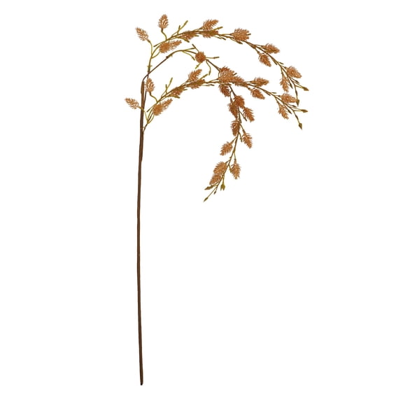 My Texas House Fall Faux Thistle Stem, Light Brown, 34.2"